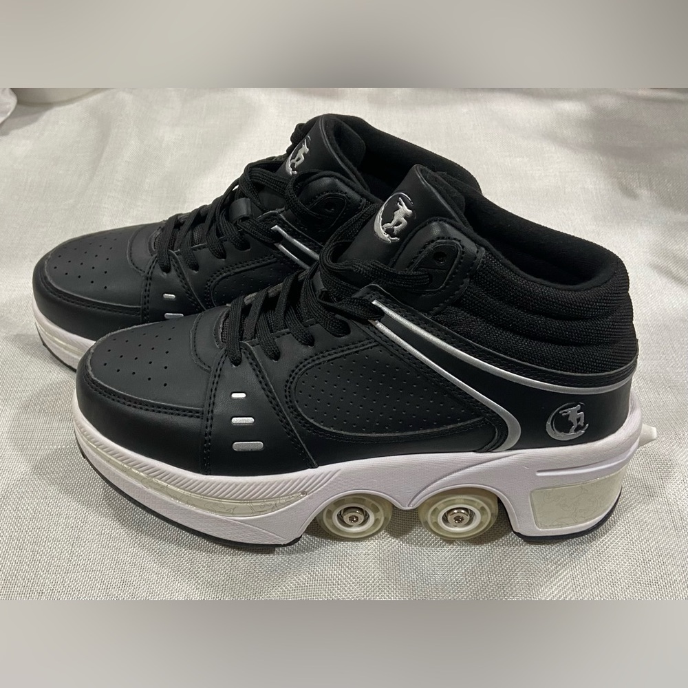 Double-Row Deform Kick Roller Skate Shoes - Men Size US 4, EUR 37